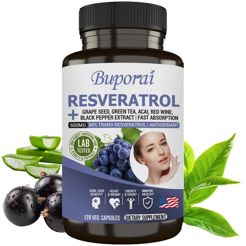 Resveratrol Capsule Anti Aging - Kapsułki Resveratrol - Antyoksydant, Przeciwstarzeniowy, Wspomaga