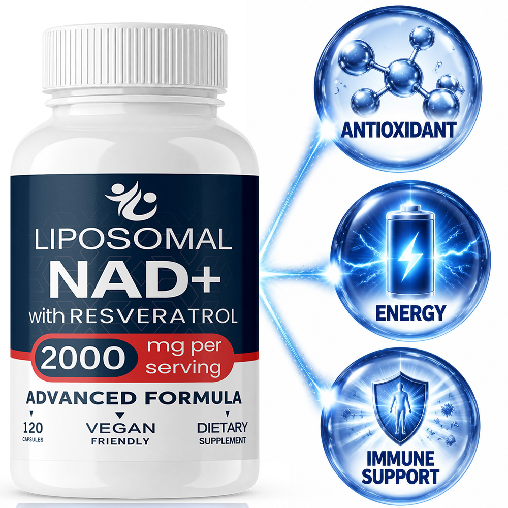 Resveratrol Capsule Anti Aging - Liposomal Nad+supplement z Trans-Resveratrolą, wzmacniający energię