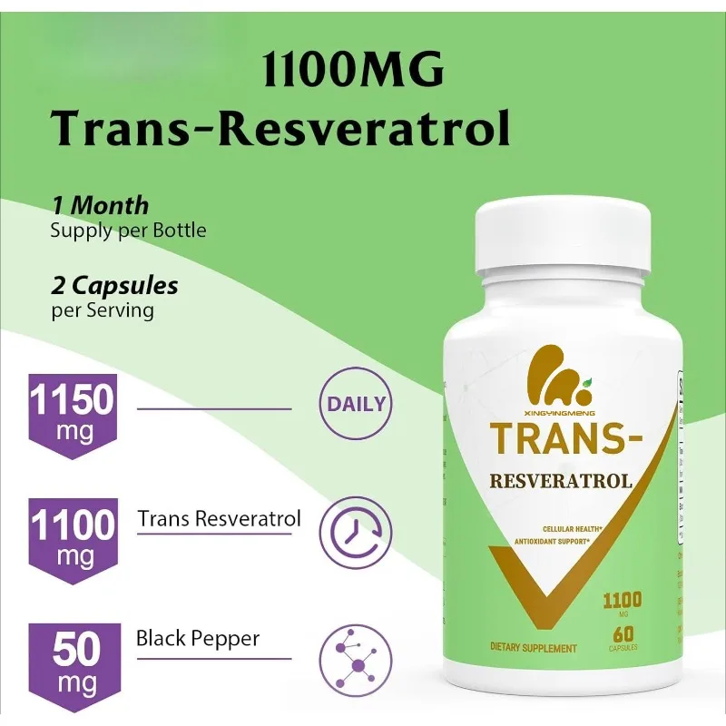 99% Resweratrol 1100mg Antyoks – Resveratrol Capsule Anti Aging recenzja i cena